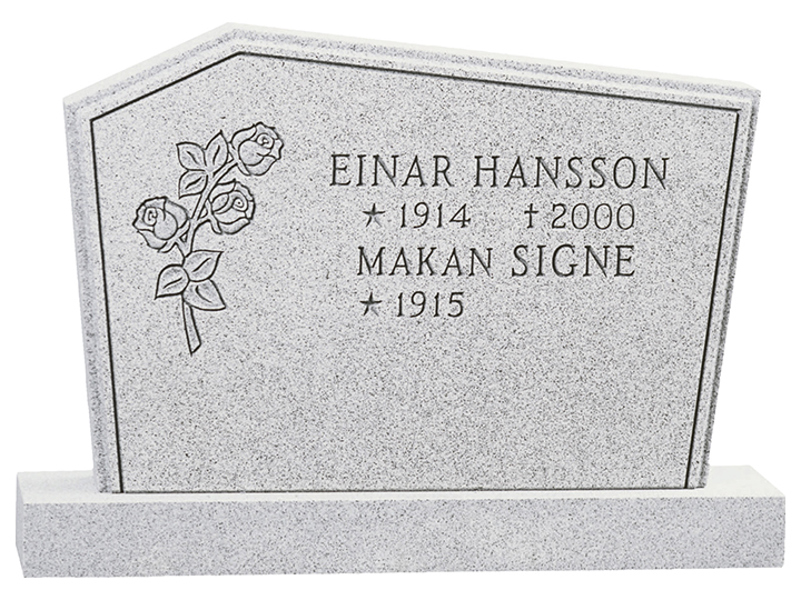 Ljusgrå granit, 70x100 cm