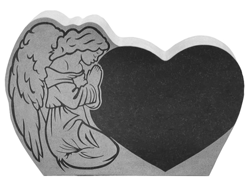 Svart granit, 60x75 cm