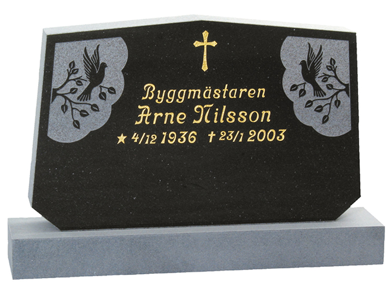 Svart granit, 60x90 cm