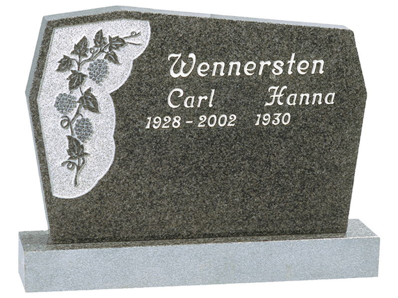 Grå Impala granit, 65x85 cm