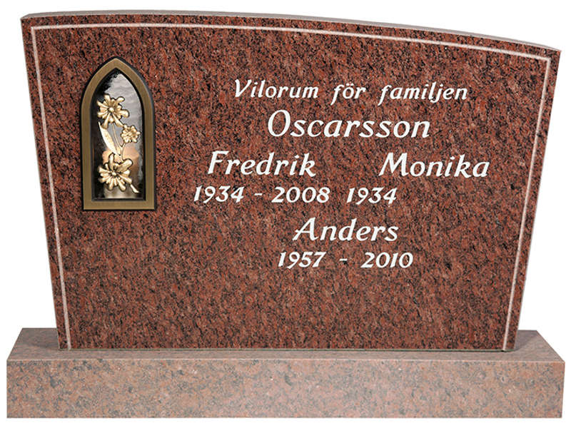 Röd Vånga granit, 65x90 cm