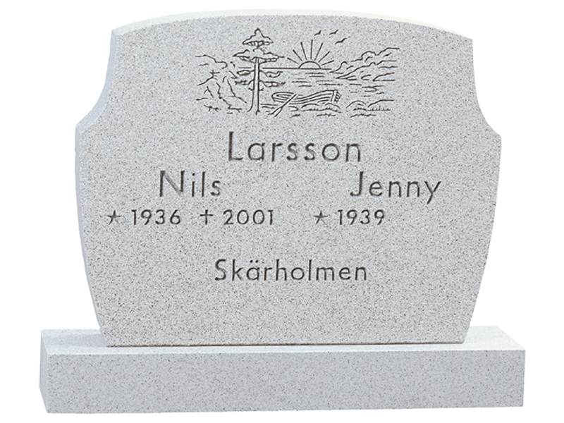 Ljusgrå granit, 65x80 cm