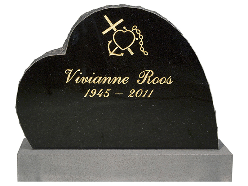 Svart granit, 60x75cm