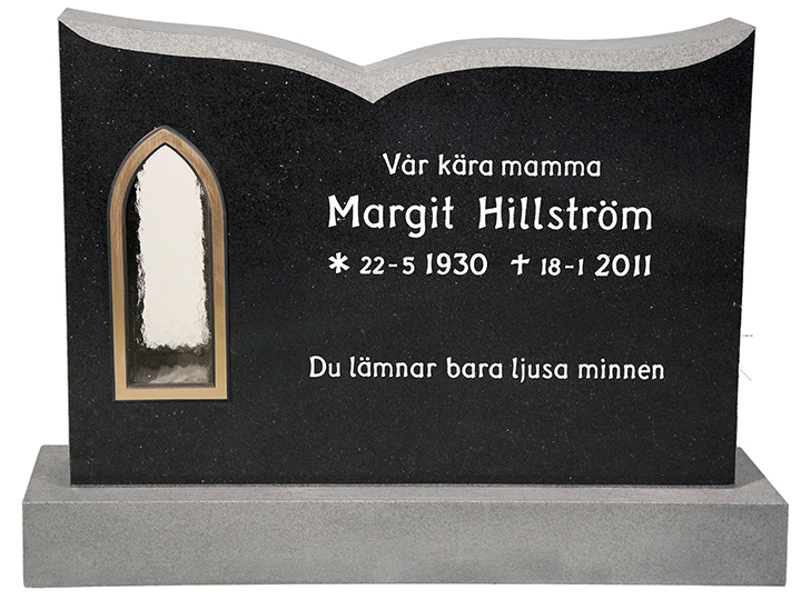 Svart granit, 65x90 cm